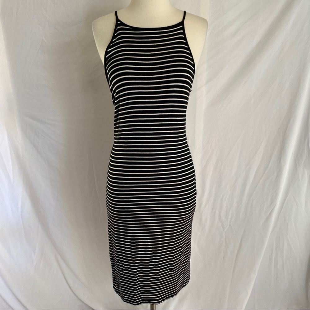 Forever 21 Black White Stripe Dress M